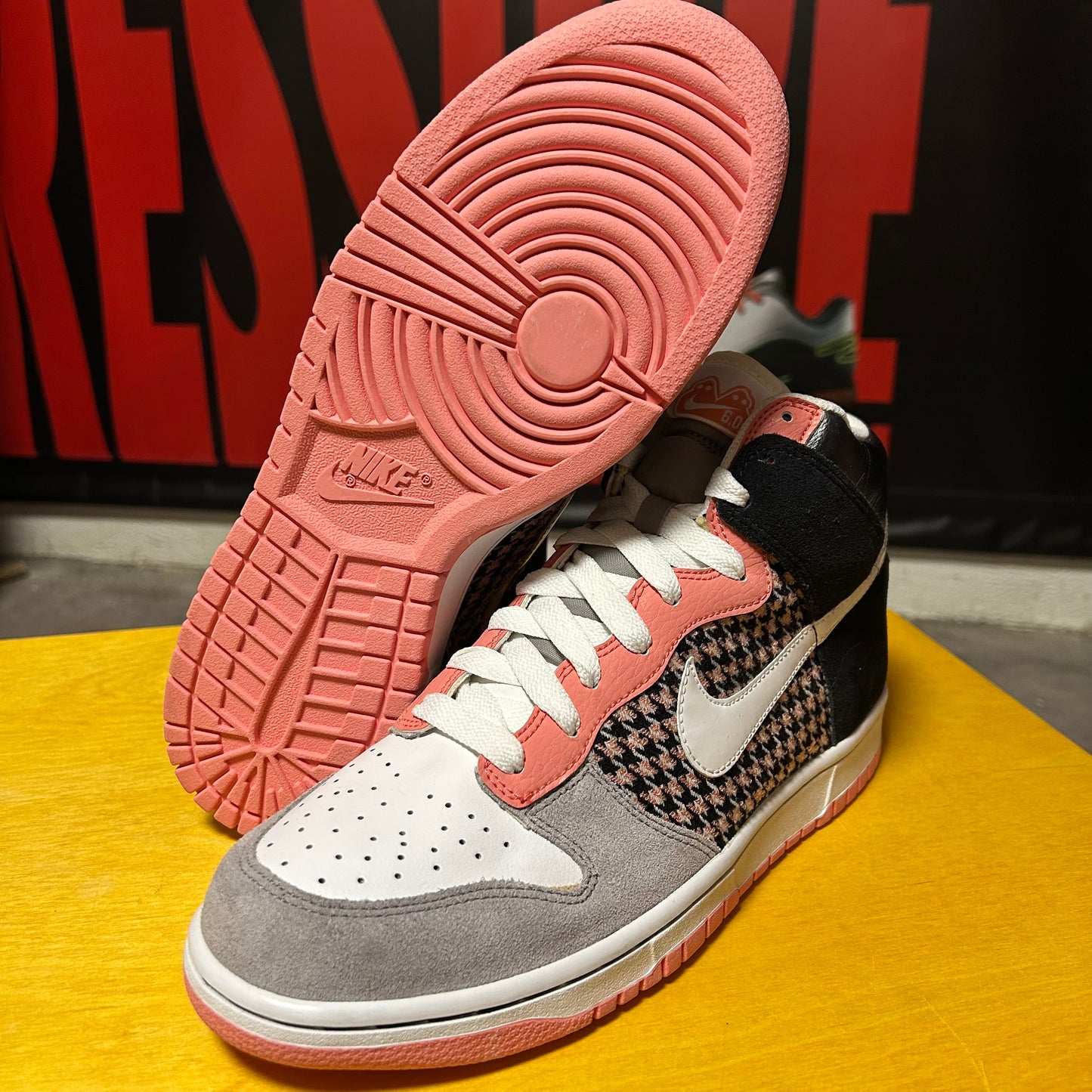Rare Deadstock 2008 6.0 Houndstooth Brand New Dunk Hi
