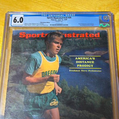 Original 1970 Sports Illustrated Prefontaine Cover Issue CGC Graded 6.0