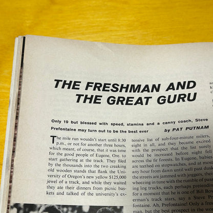 Rare Original 1970 Sports Illustrated "Prefontaine" Cover Issue