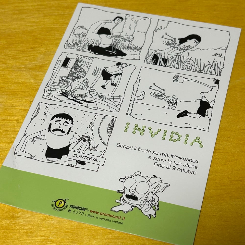 Rare Promotional Early 2000s Italian Shox Marketing Postcard