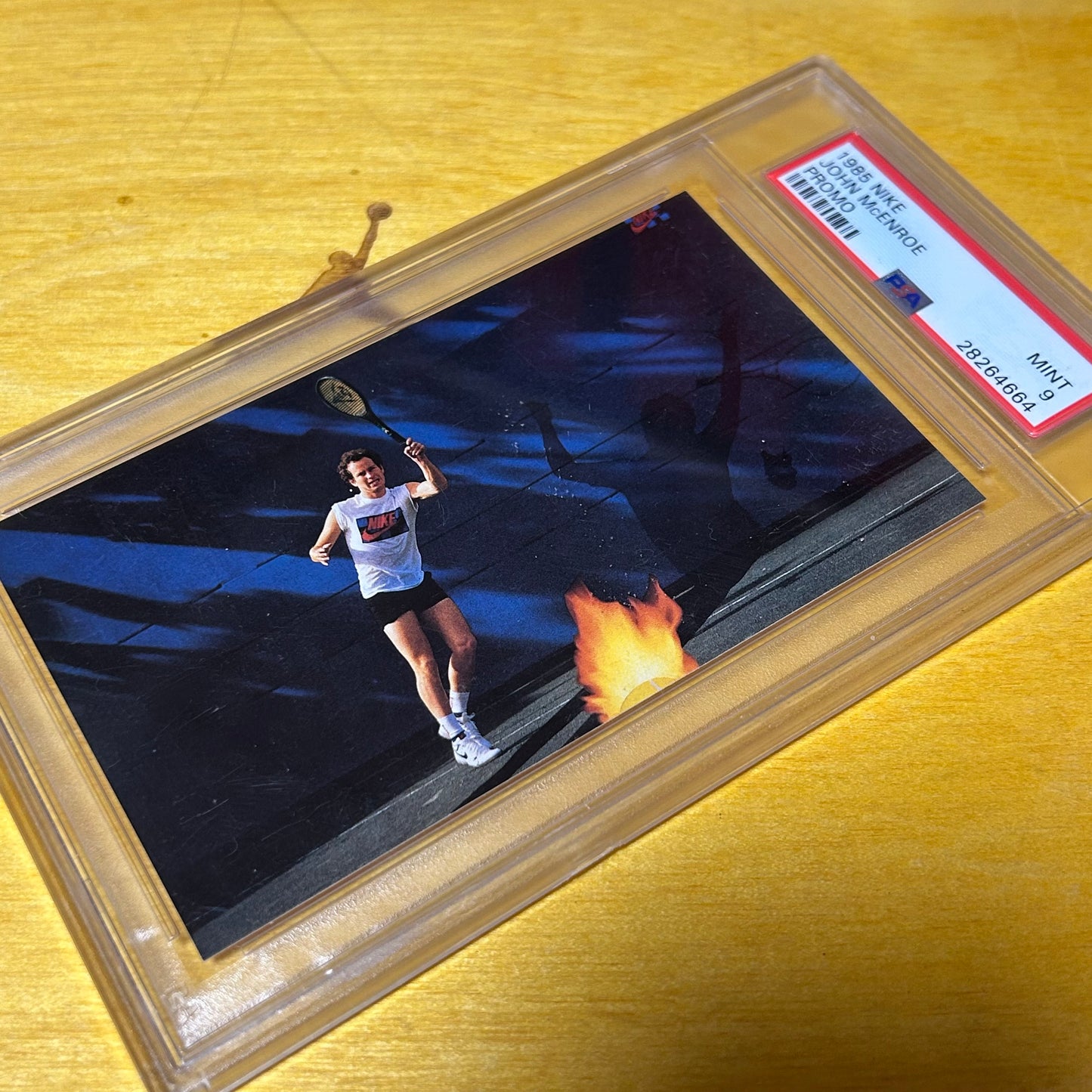 Original 1985 PSA 9 McEnroe Promo Mini Poster Card