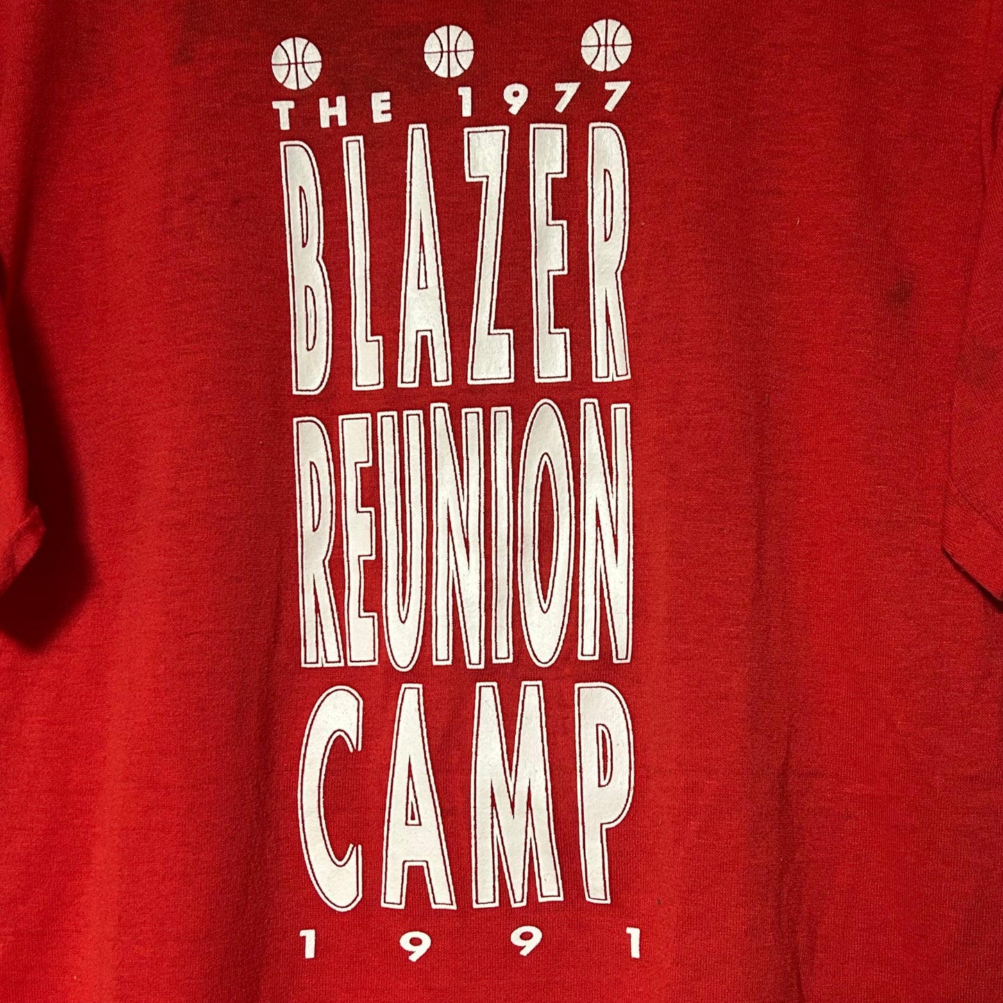 Rare Original Early 90s Promotional Trail Blazers Championship Reunion Camp Tee
