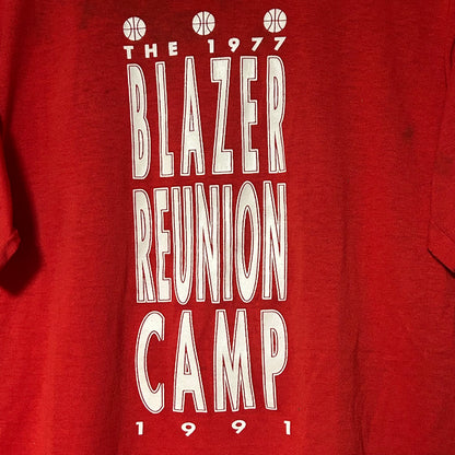 Rare Original Early 90s Promotional Trail Blazers Championship Reunion Camp Tee