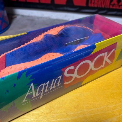 Deadstock Brand New Original 1990 Aqua Sock (Blue/Orange) Medium