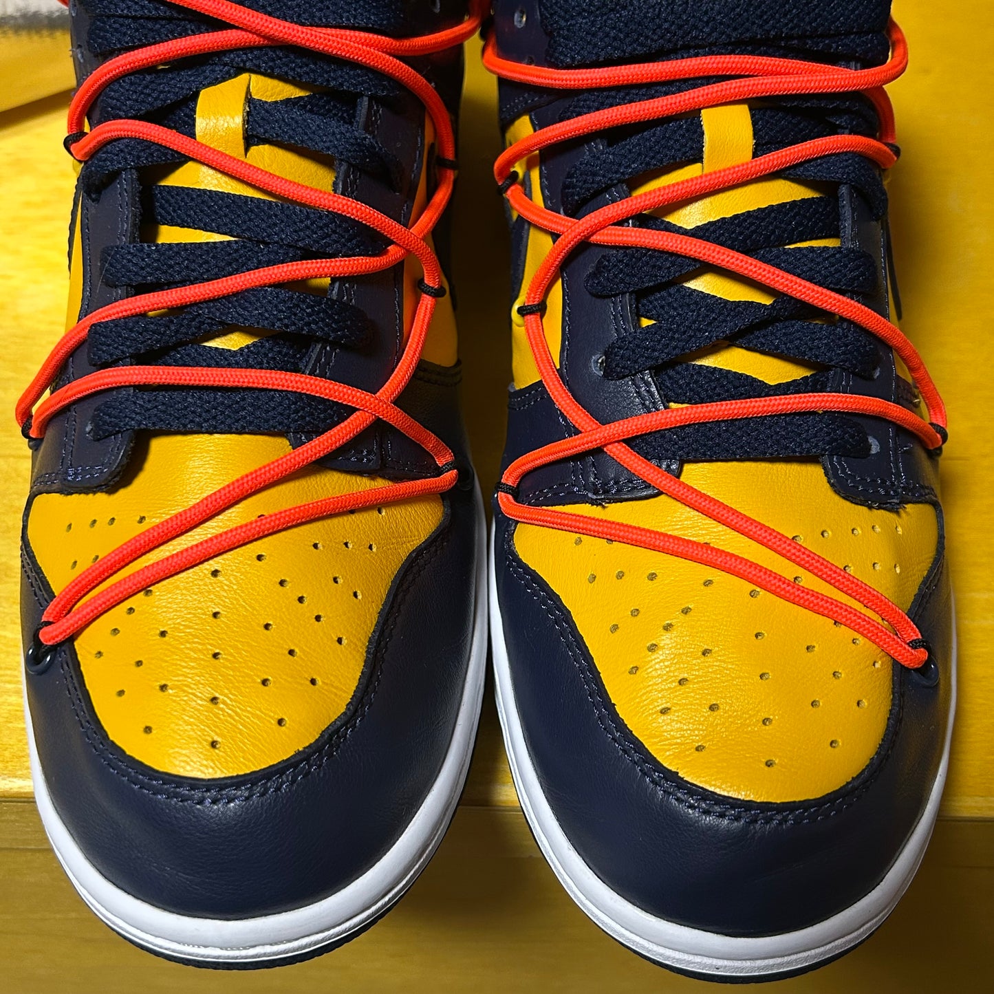 2019 Dunk Low Off-White "Michigan" University Gold