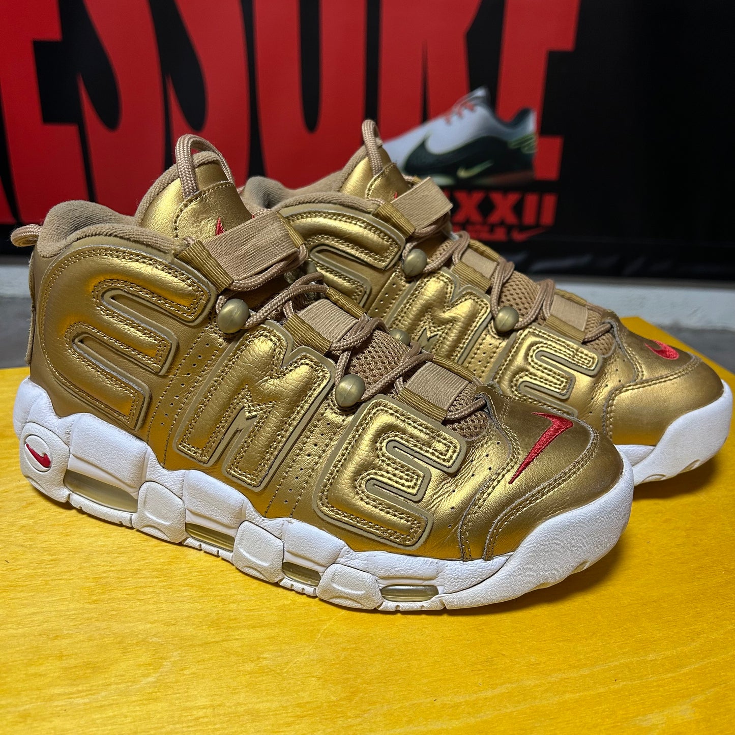 2017 Supreme Collaboration Uptempo Gold