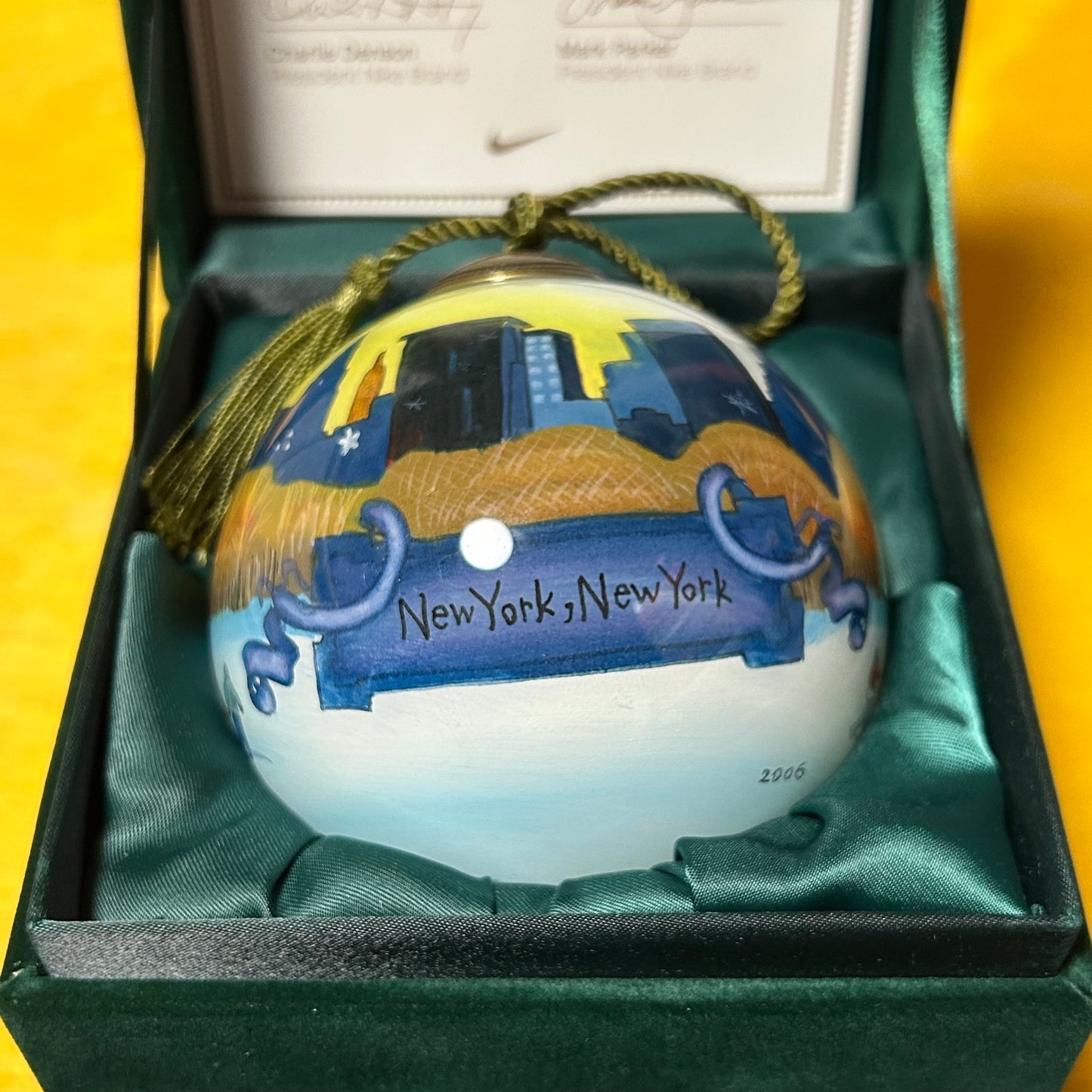 Rare Brand New Promotional Internal 2005 Mark Parker Company Christmas Ornament (Matching set)