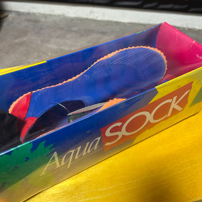 Deadstock Brand New Original 1990 Aqua Sock (Blue/Orange) Large