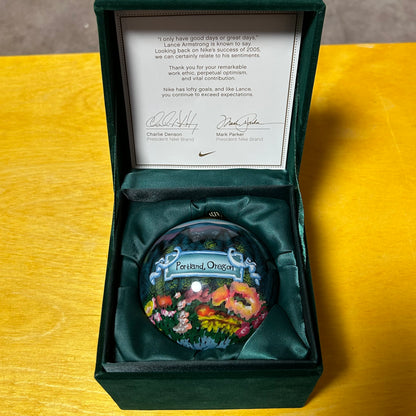 Rare Original Promotional Internal 2005 Mark Parker Company Hand Blown Christmas Ornament