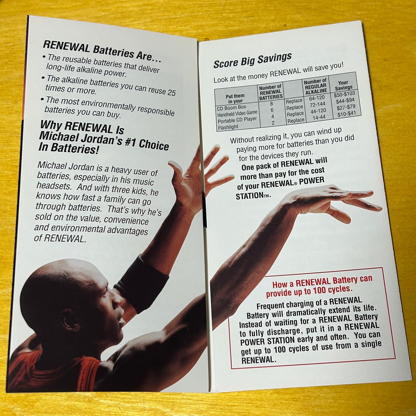 Rare Original 90s Promotional Rayovak Marketing Pamphlet Store Display