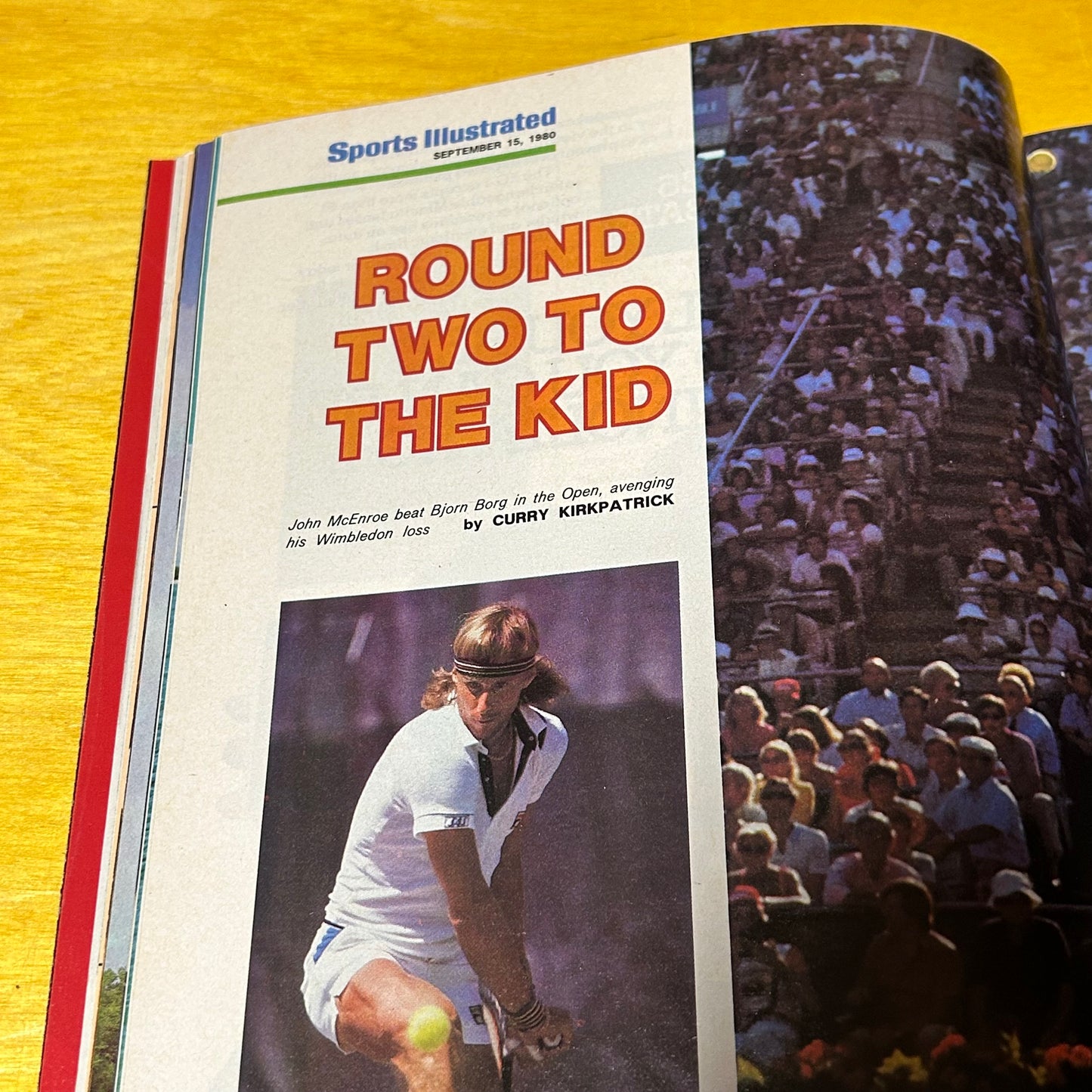 Original September 1980 Sports Illustrated McEnroe Issue