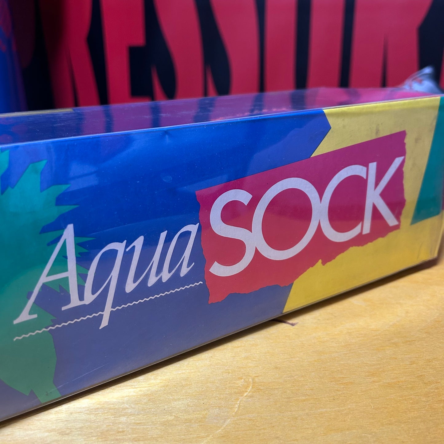 Deadstock Brand New Original 1990 Aqua Sock (Blue/Orange) Large